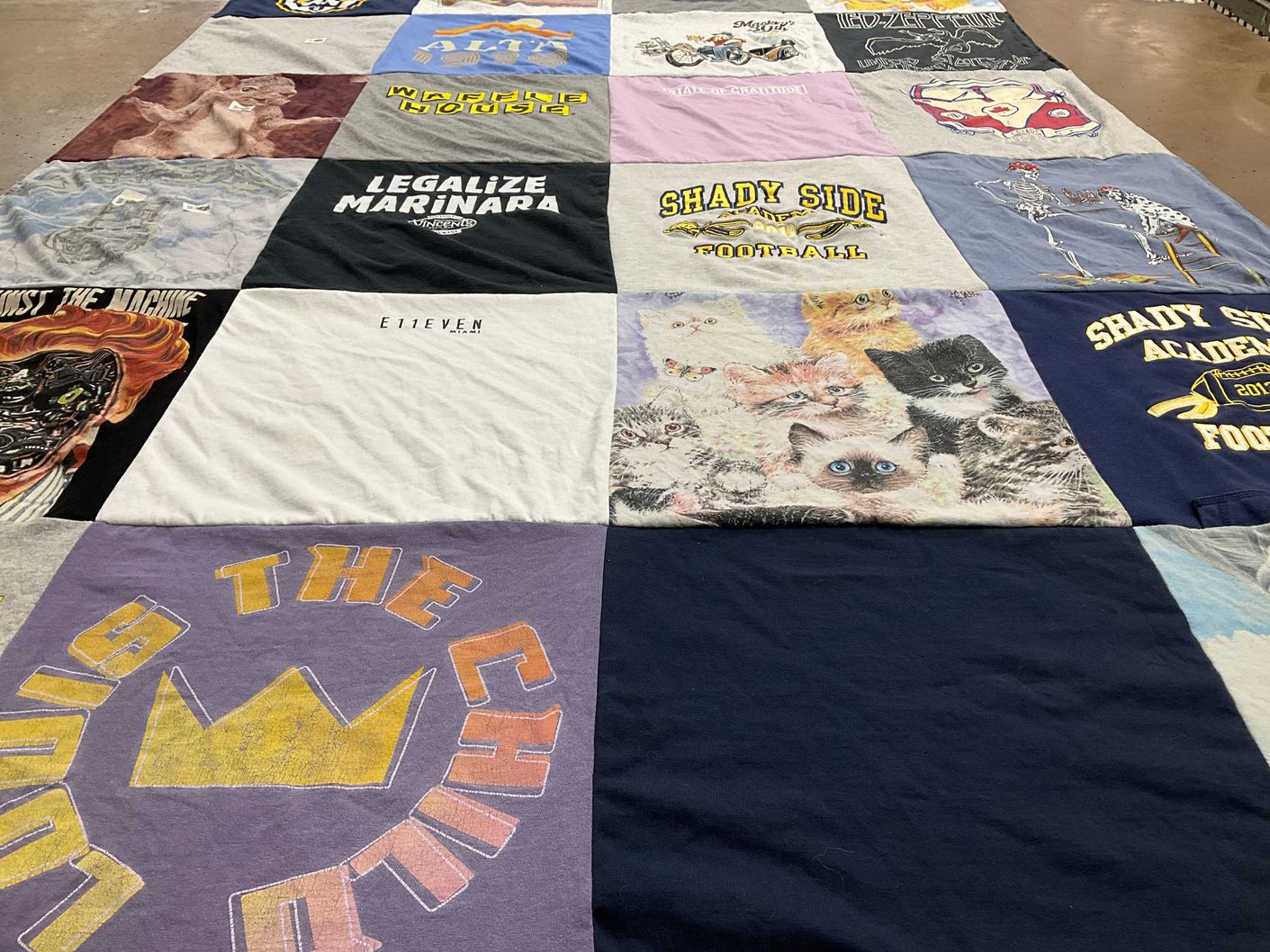 T-shirt quilt featuring shady side academy football by Allana from NY