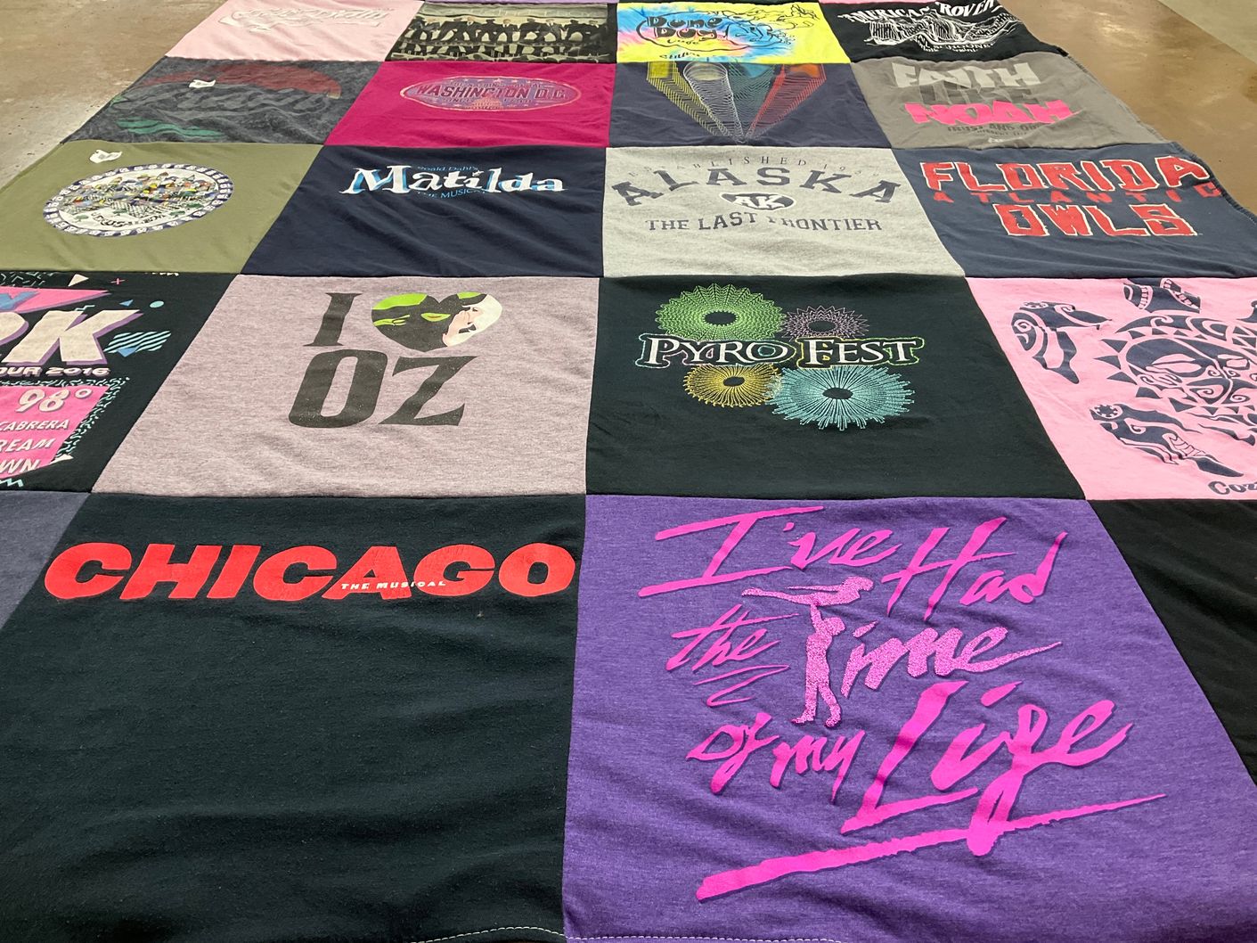 T-shirt quilt featuring florida owls by Katie from FL