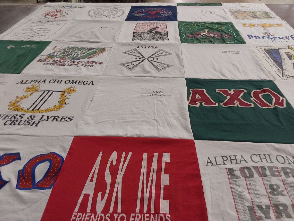 T-shirt quilt from university by Joshua from TX