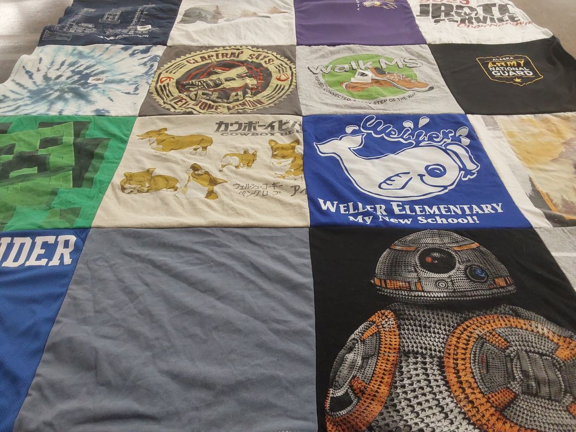 T-shirt quilt featuring none by Shea from AK