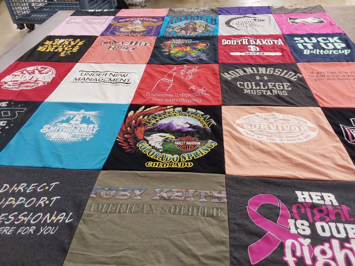 T-shirt quilt from morningside college by Tiffany from IA