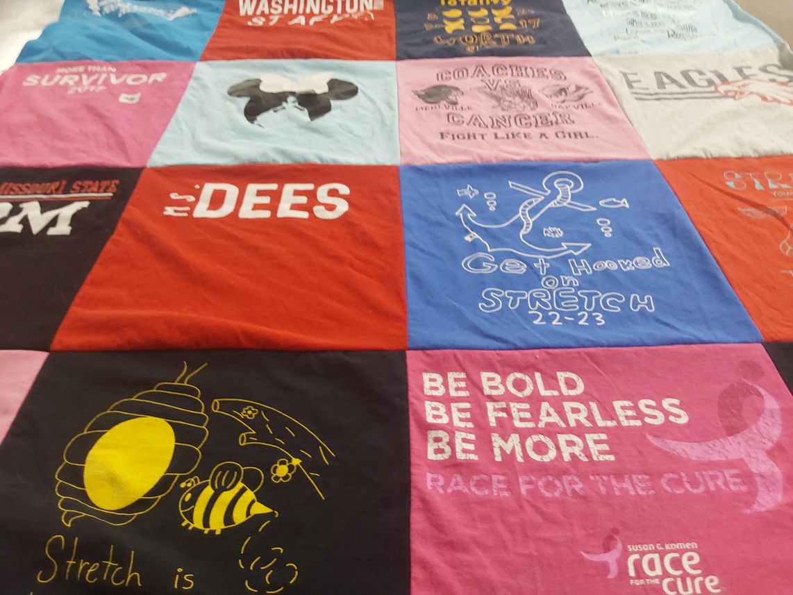 T-shirt quilt from missouri state university by Terri from MO
