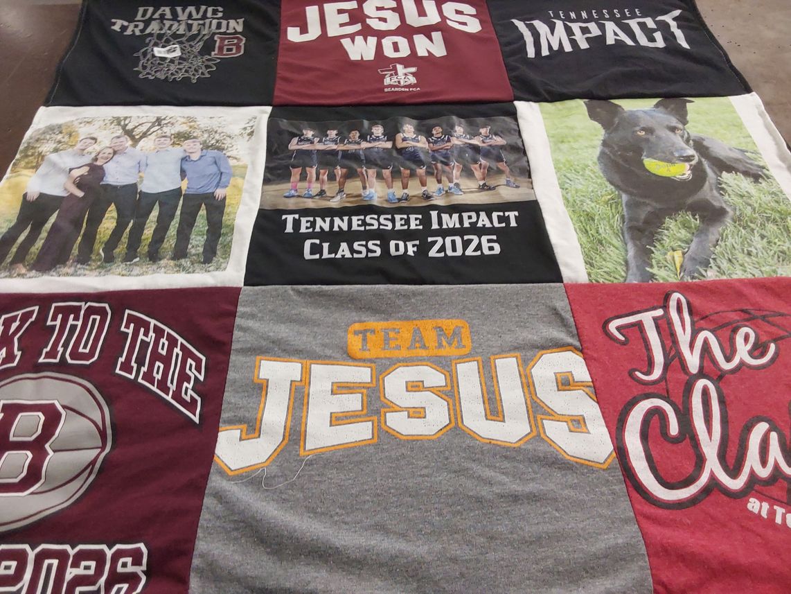 T-shirt quilt from bradley university by Janene from TN