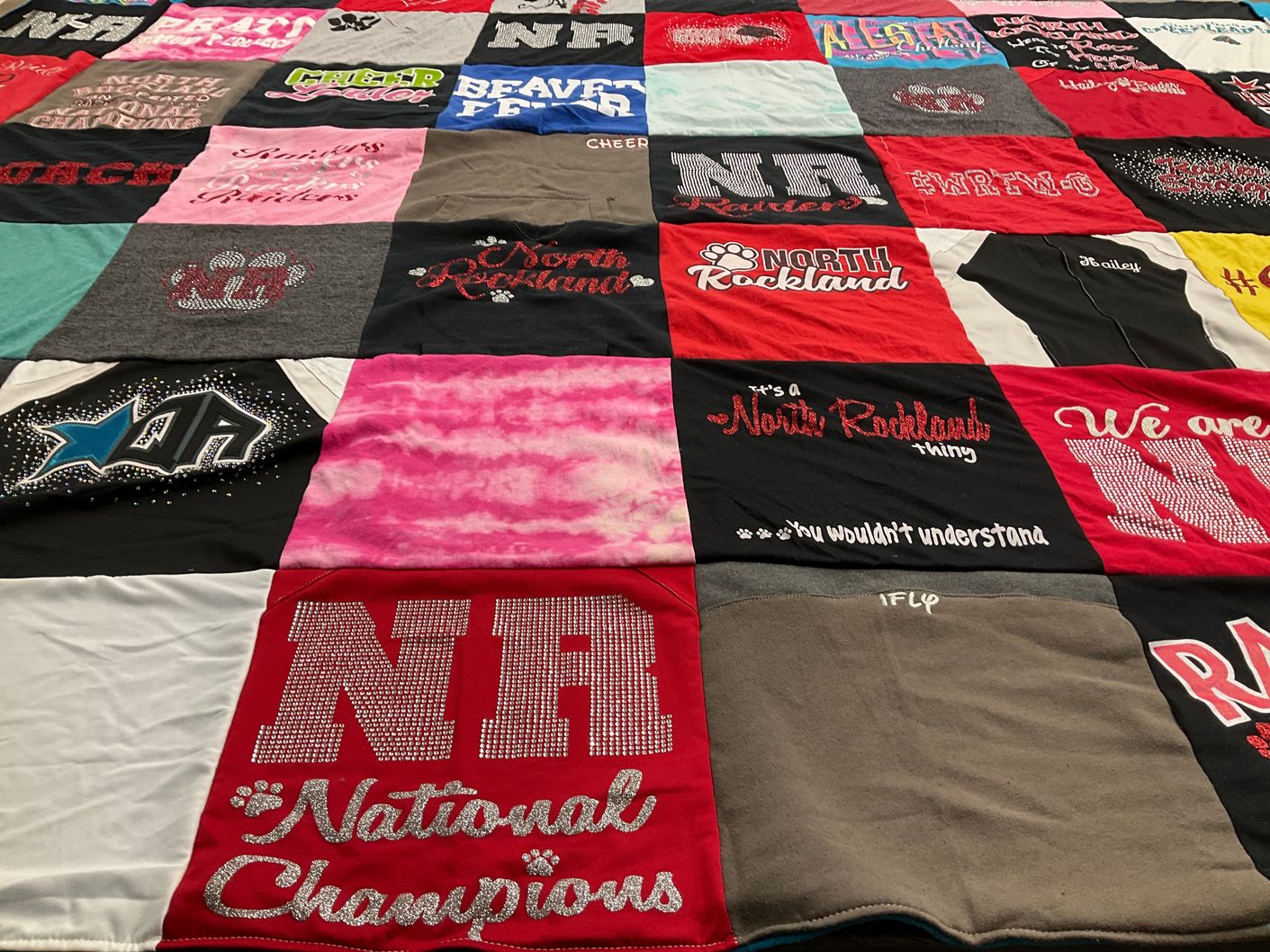 T-shirt quilt featuring north rockland raiders by Diana from NY