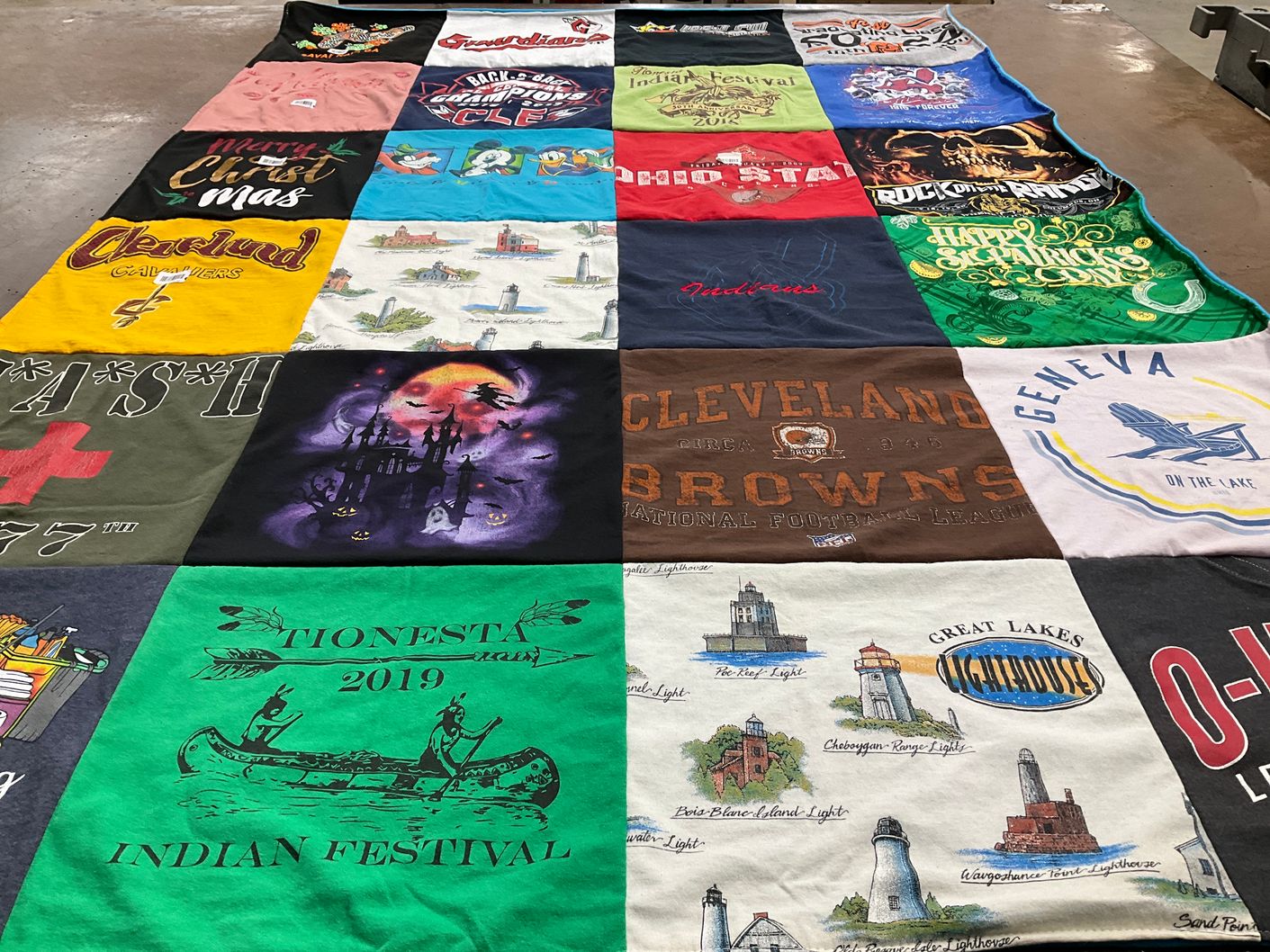 T-shirt quilt featuring cleveland browns football team by DIONA from OH