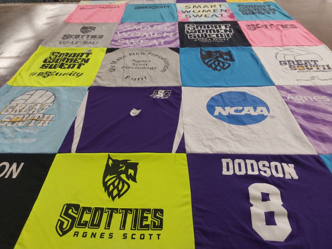 T-shirt quilt featuring scotties volleyball by Shakirah from FL