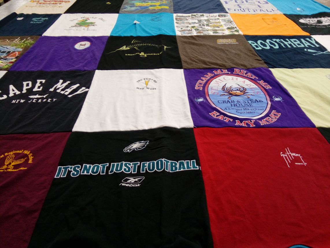 T-shirt quilt featuring philadelphia eagles by Susan from NJ
