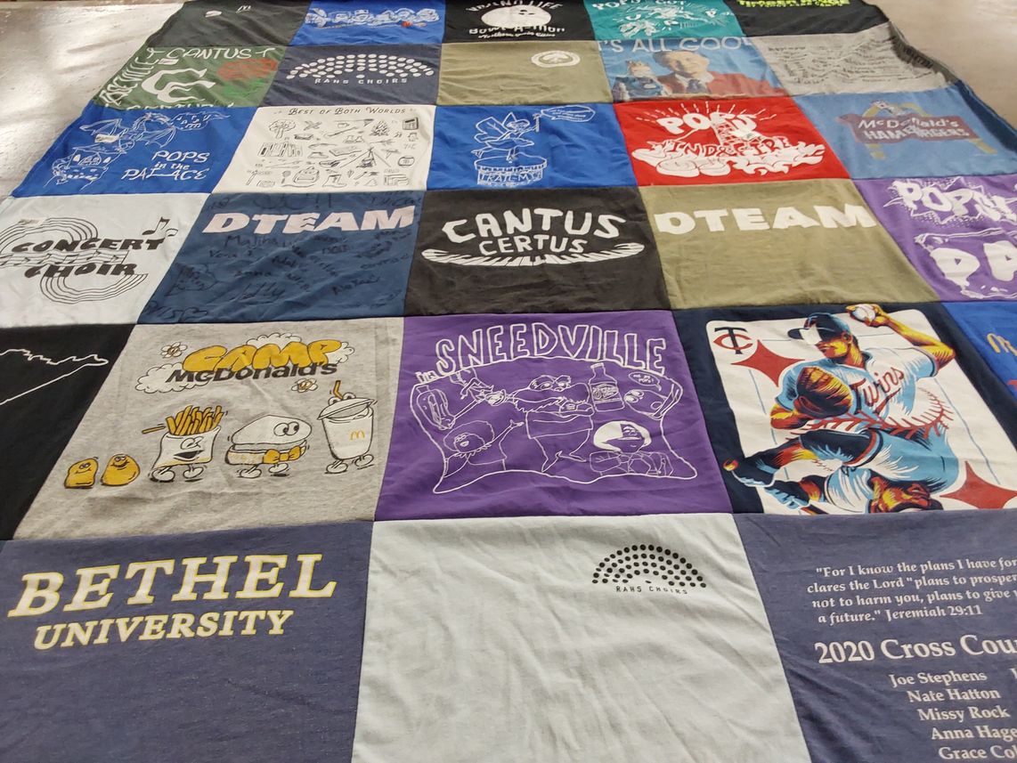 T-shirt quilt featuring minnesota twins by Shana from MN