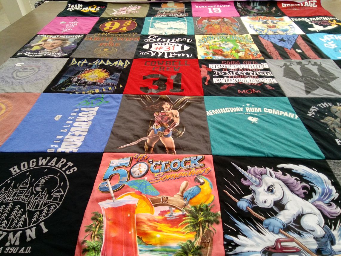 T-shirt quilt from hogwarts school by Maggie from VA