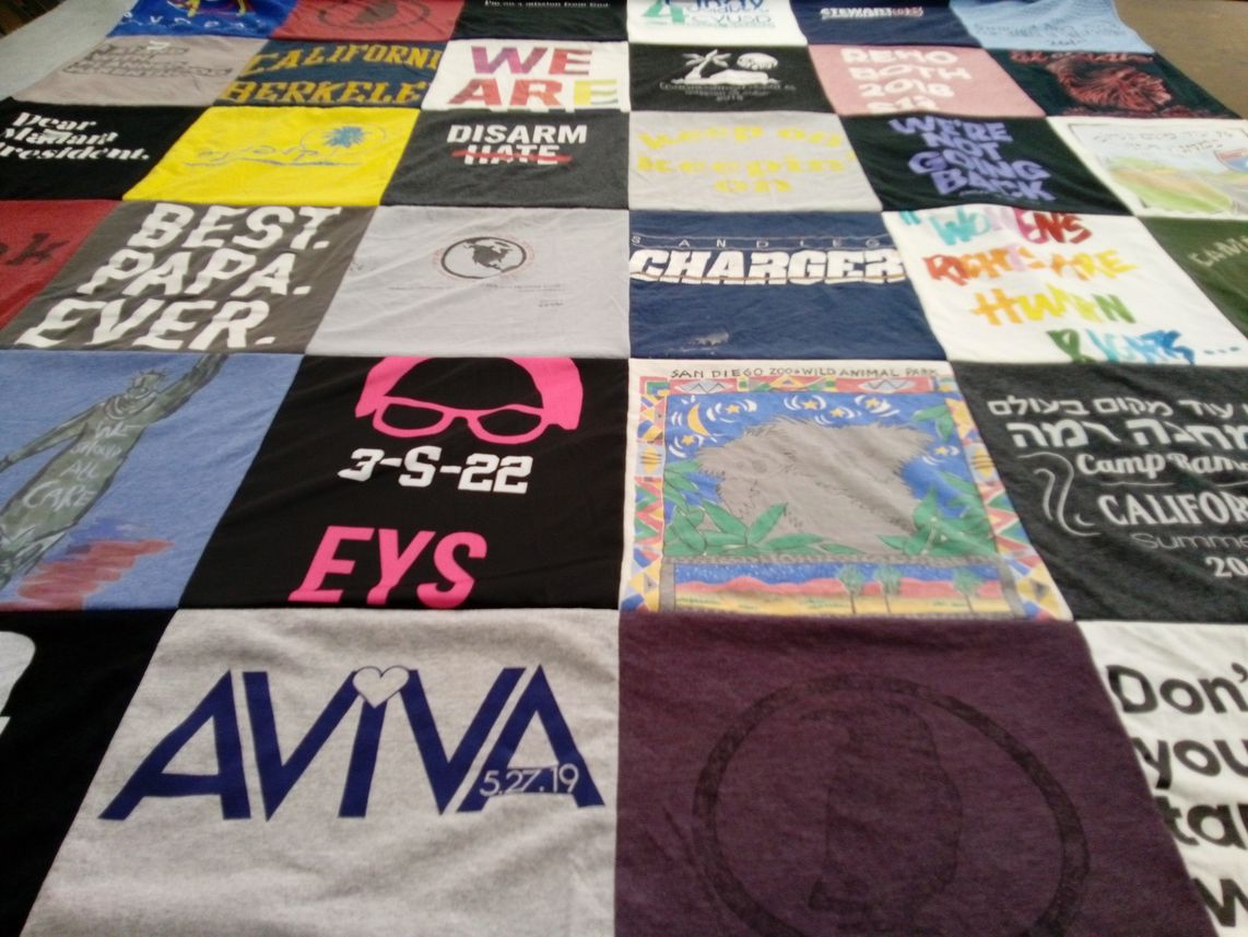 T-shirt quilt featuring san diego chargers by Jane-Rachel from NJ