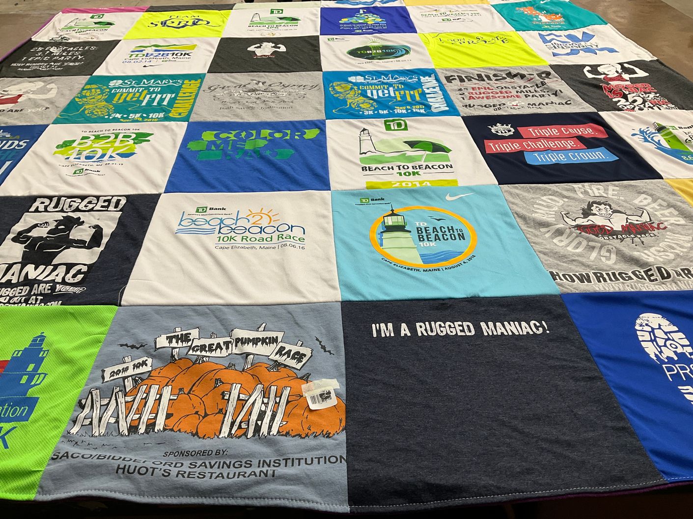 T-shirt quilt from st. mary's university by Midge from ME