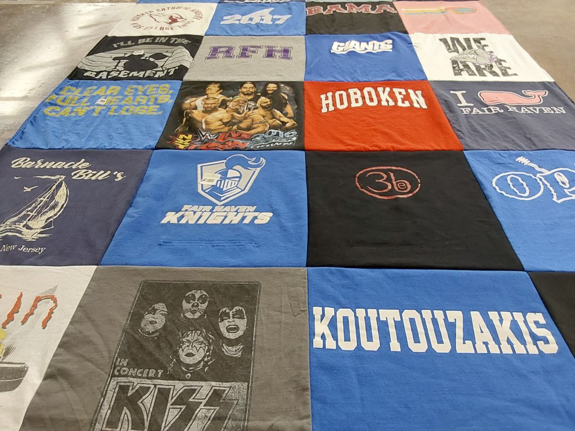 T-shirt quilt featuring giants by Christine from NJ