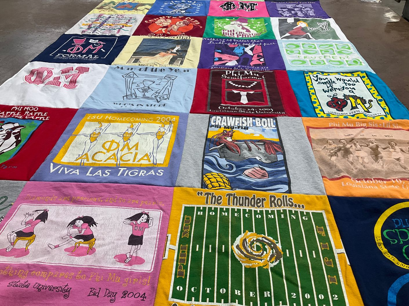 T-shirt quilt from louisiana state university by Ashley from LA