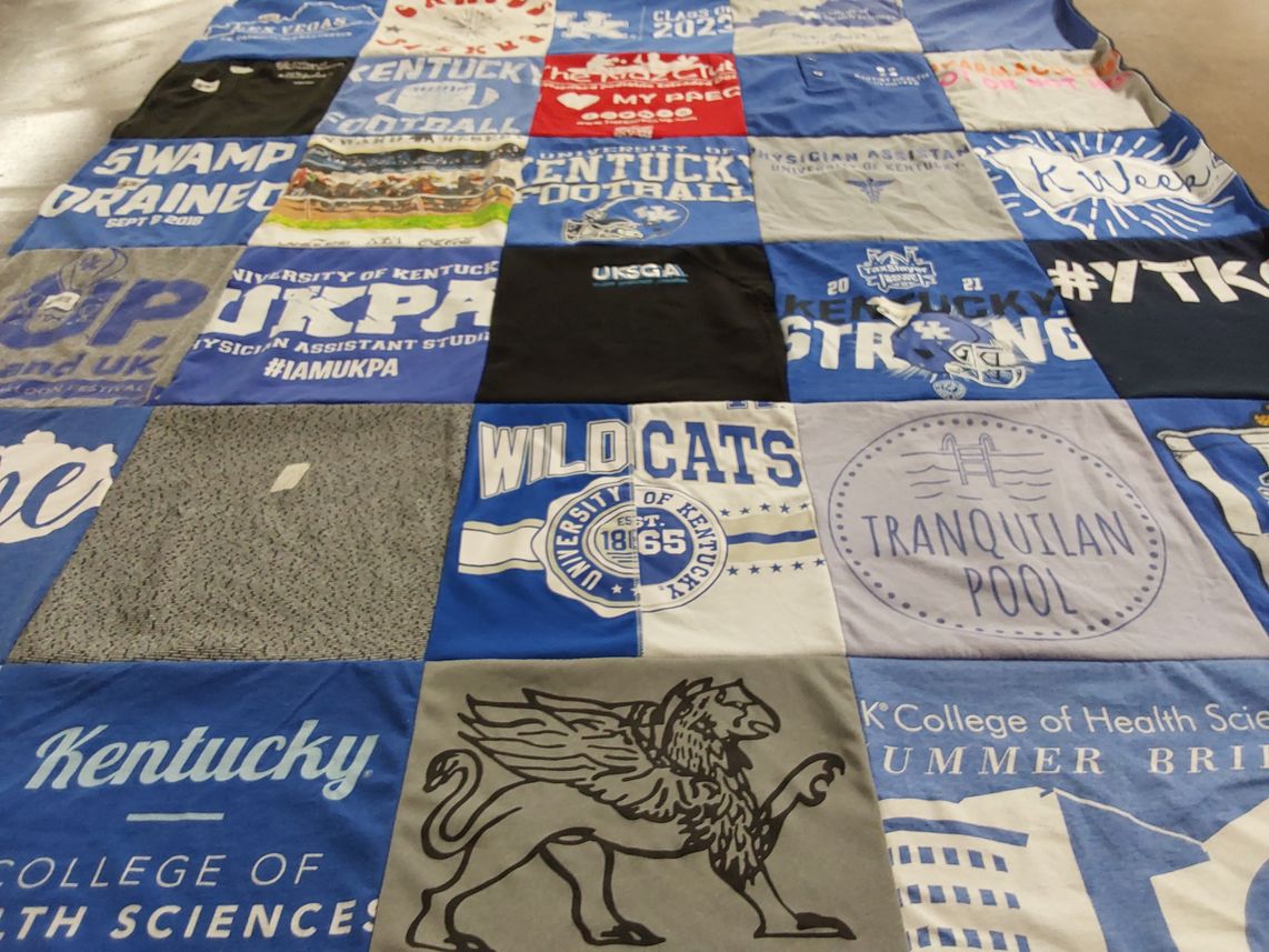 T-shirt quilt featuring university of kentucky wildcats by Mary from KY