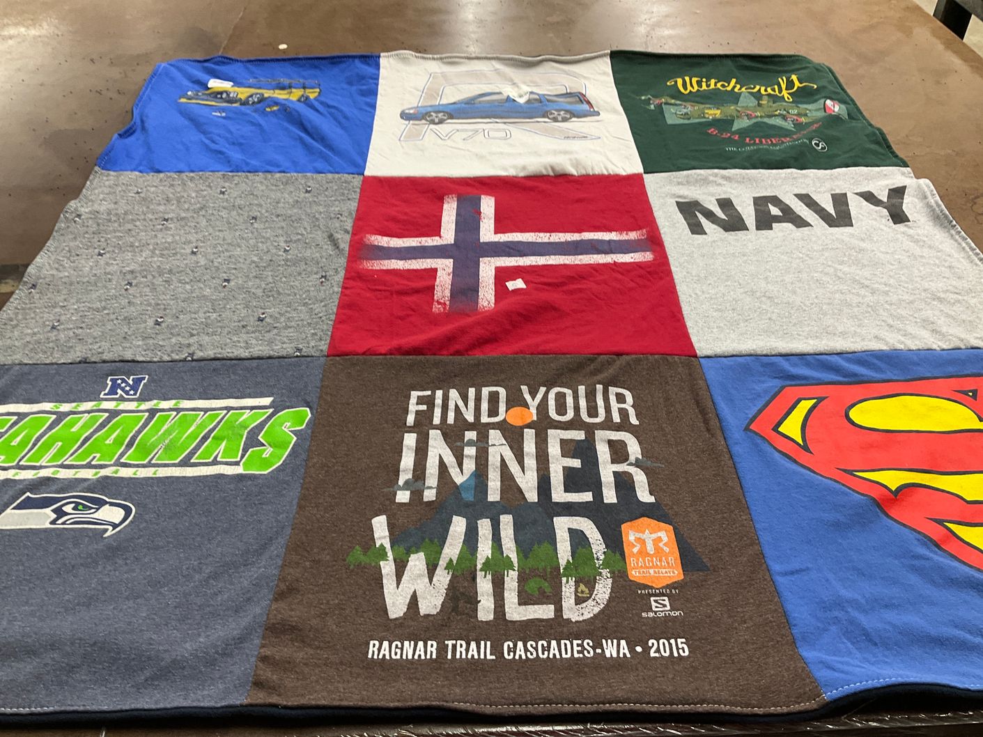 T-shirt quilt featuring seattle seahawks by Matt from WA