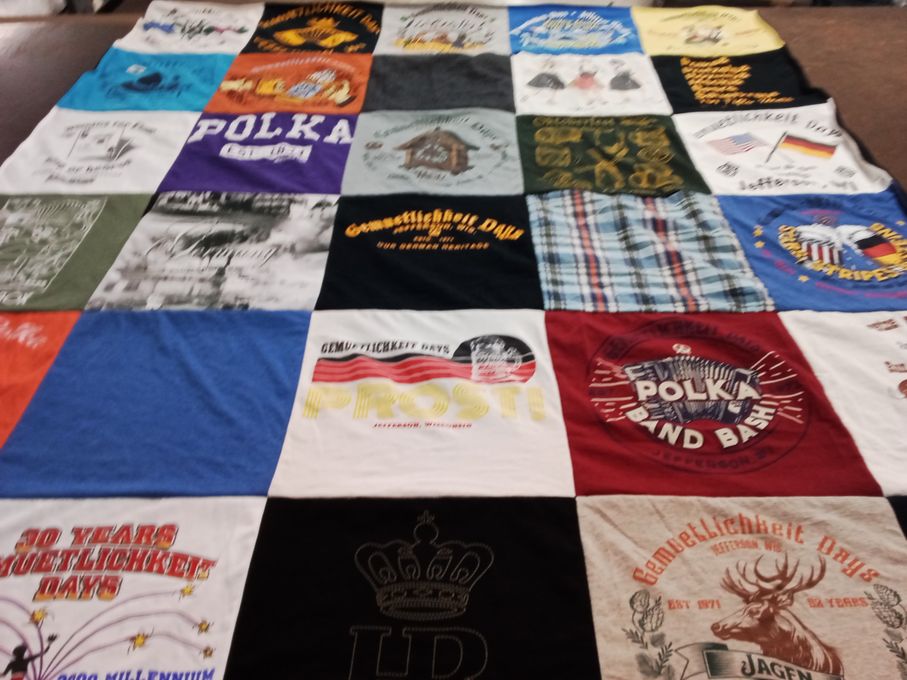 T-shirt quilt with german culture, festivals themes by Michelle from WI