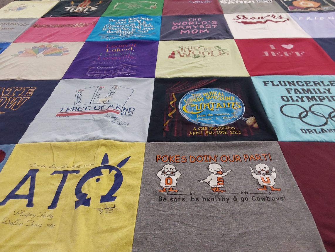 T-shirt quilt from oklahoma state university by Linda from FL
