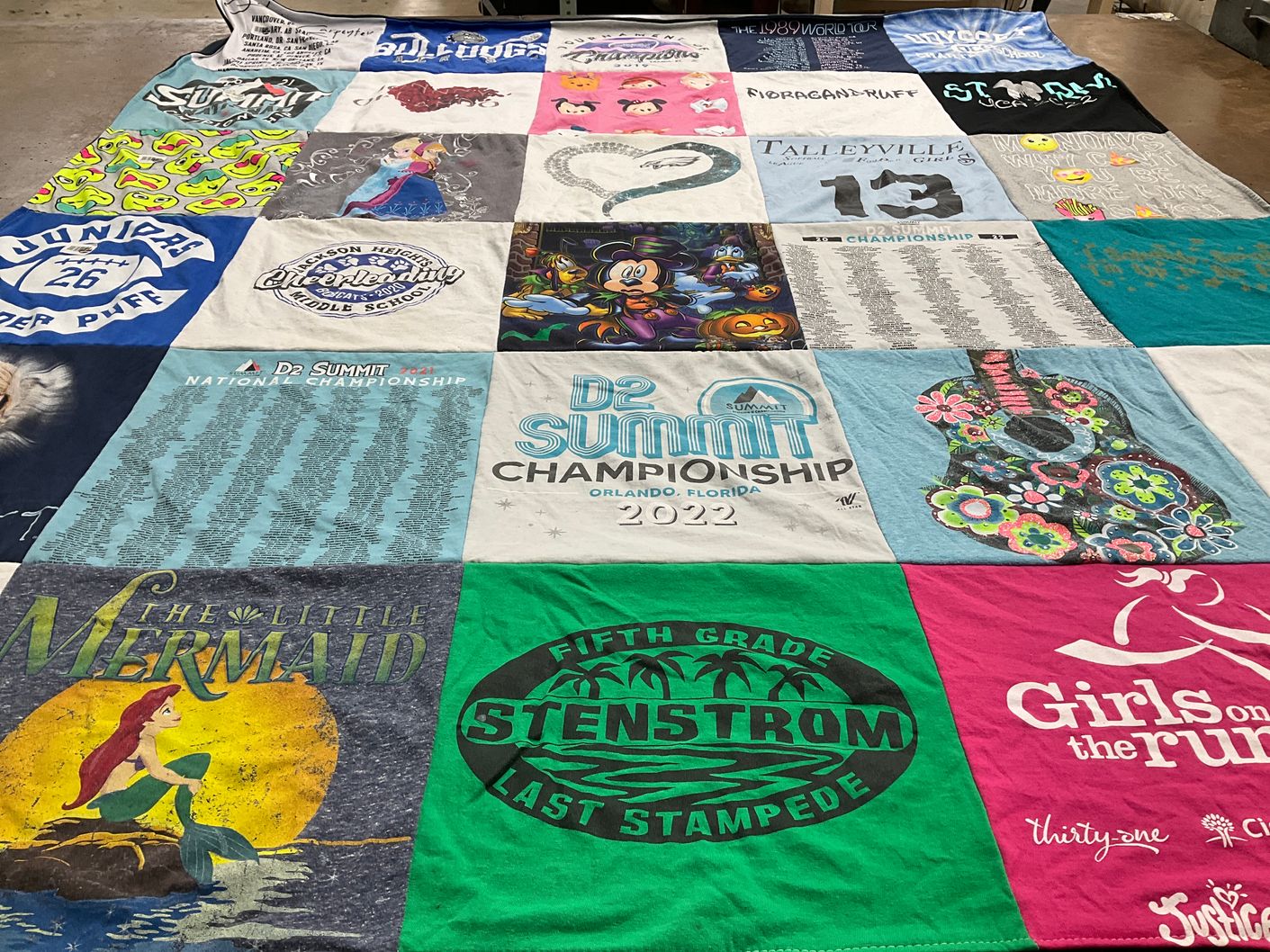 T-shirt quilt from talleyville middle school by Jennifer from DE