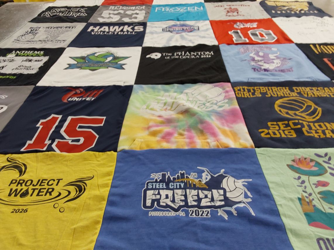 T-shirt quilt featuring steel city freeze by Erica from PA