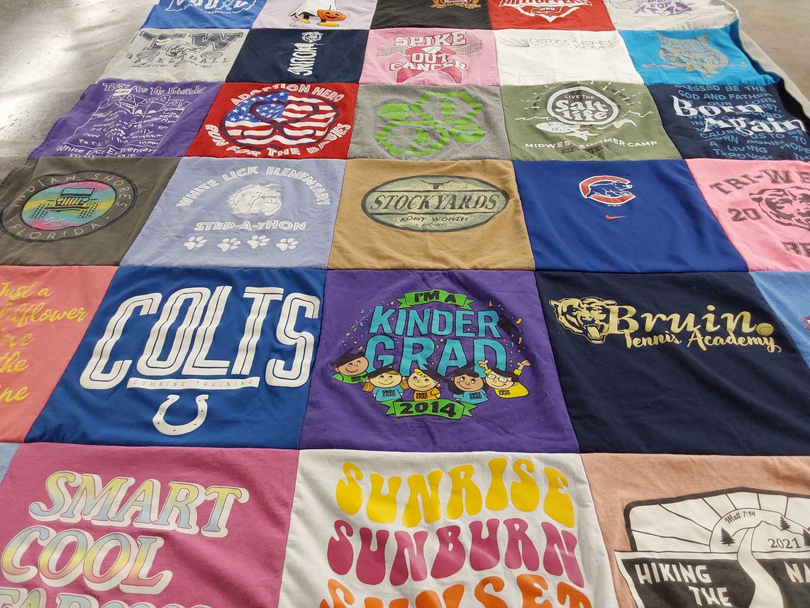 T-shirt quilt featuring indianapolis colts by Carissa from IN