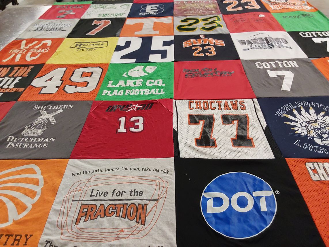 T-shirt quilt featuring choctaws by Angel from NC