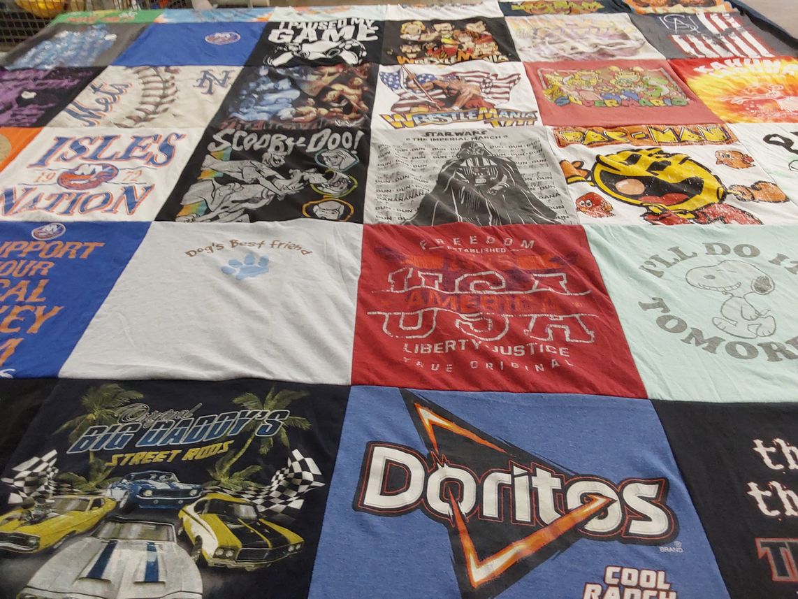 T-shirt quilt featuring new york islanders by Margaret from NY