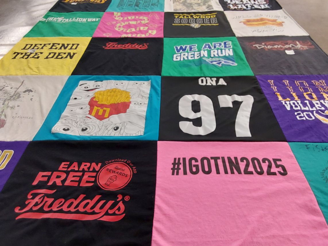 T-shirt quilt from tallwood high school by JENNIFER from VA