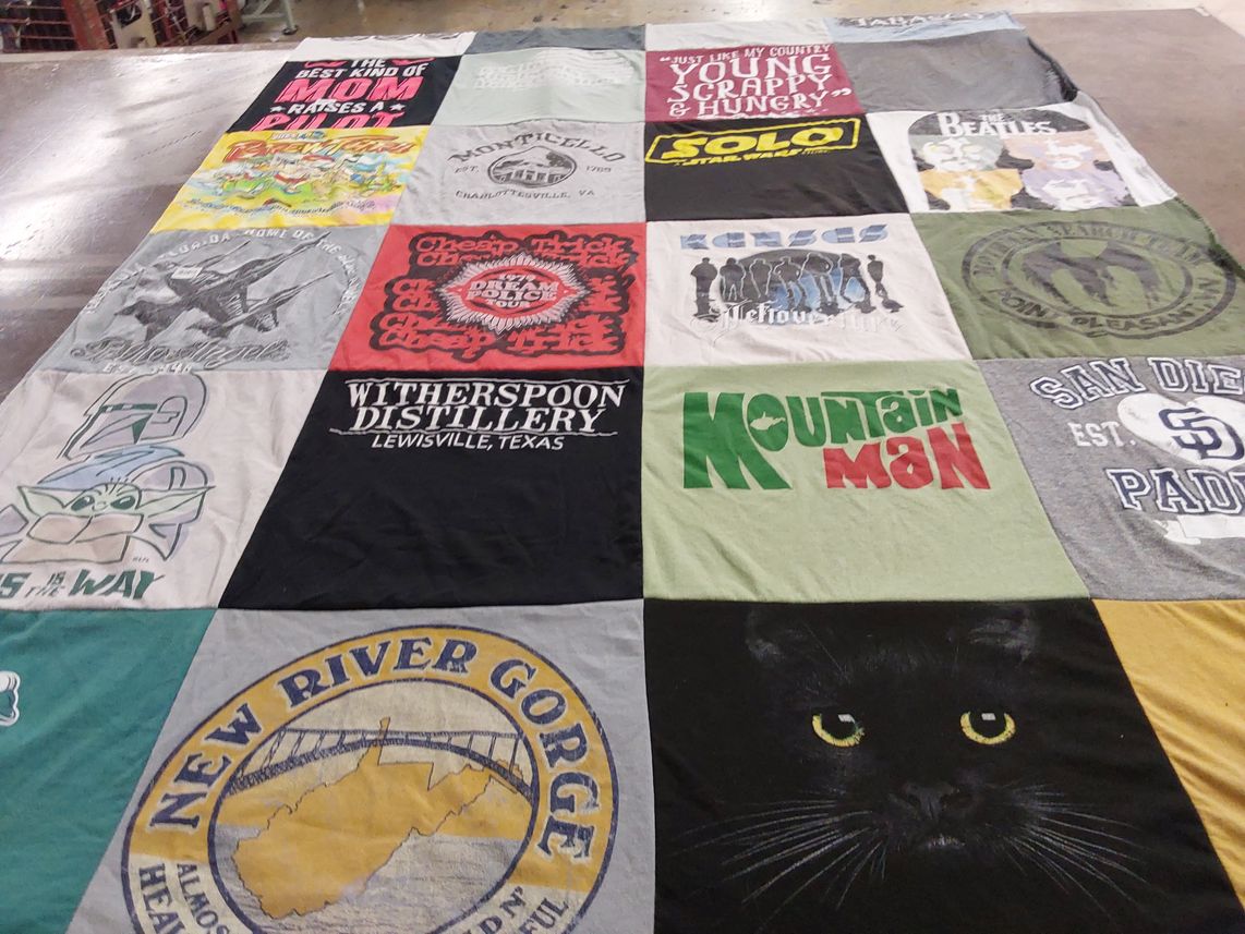 T-shirt quilt featuring san diego padres by Jorge from FL