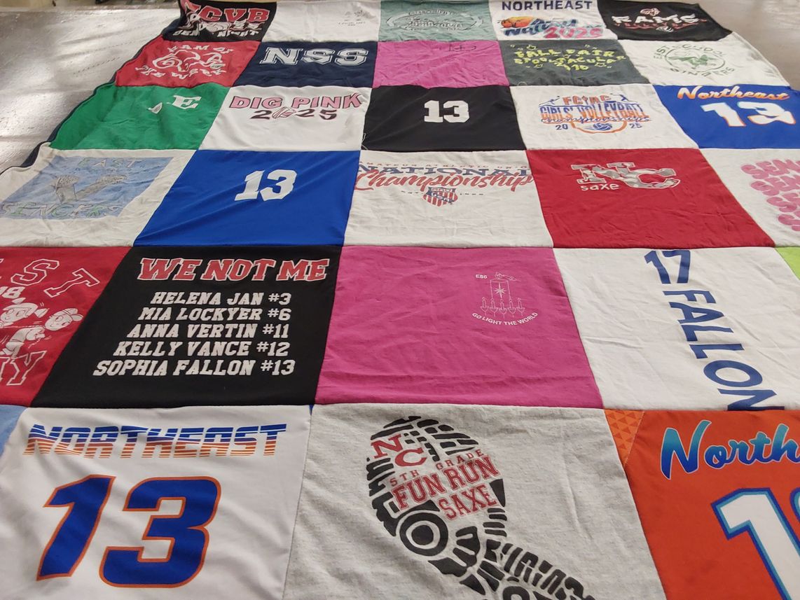 T-shirt quilt from northeast high school by Candace from CT