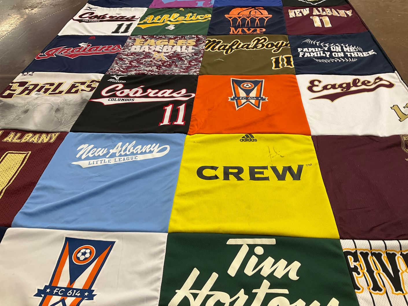 T-shirt quilt featuring eagles, indians by Melissa from OH