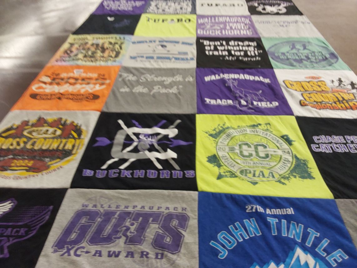 T-shirt quilt featuring wallenpaupack area high school cross country, wallenpaupack area high school track and field by Lisa from PA