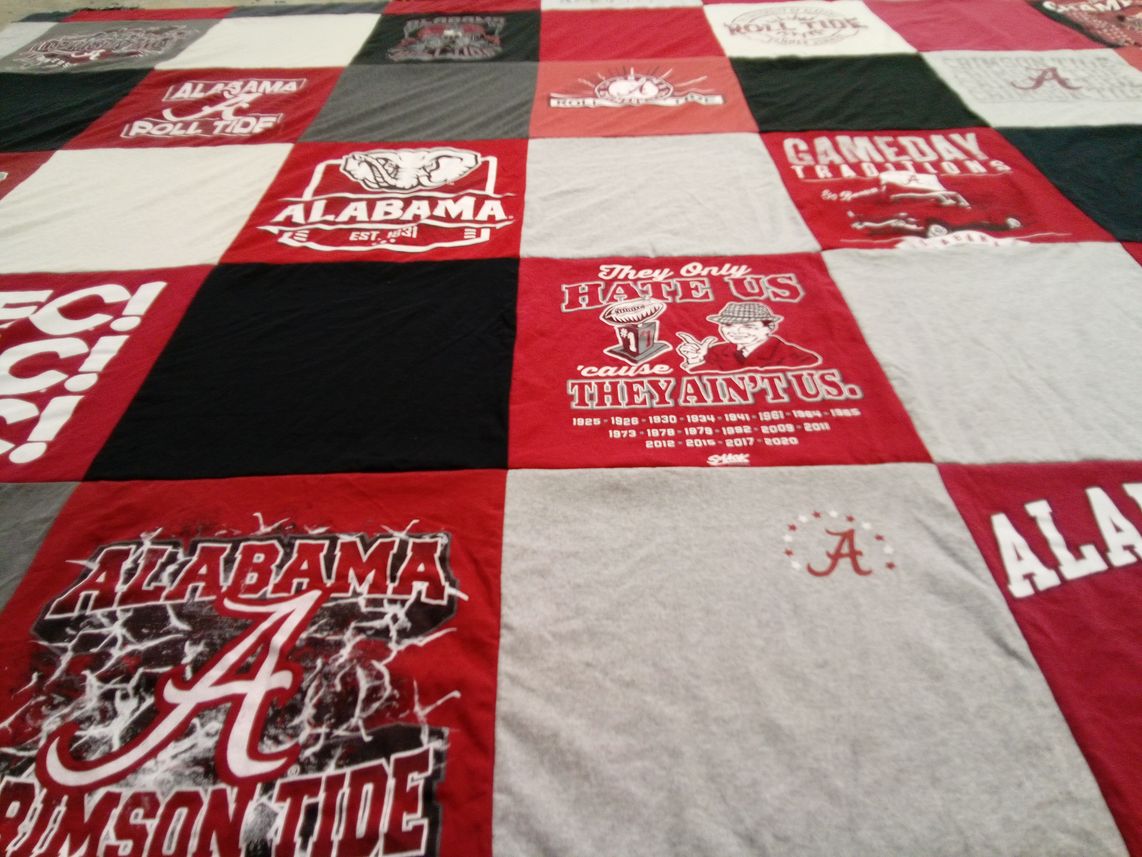 T-shirt quilt featuring university of alabama crimson tide by Lori from AL
