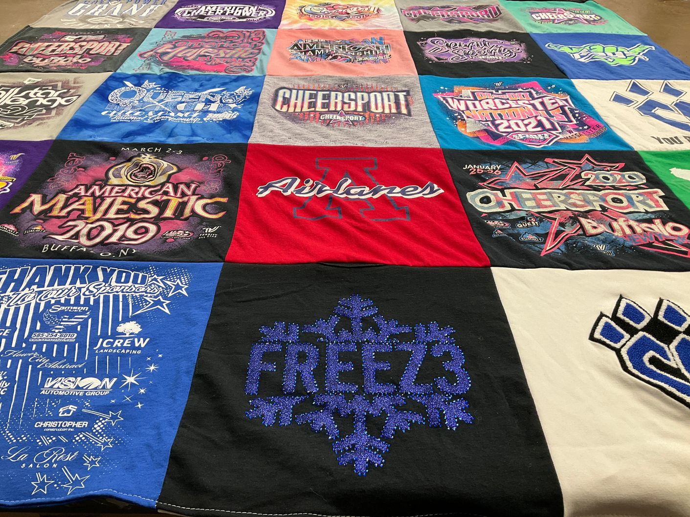 T-shirt quilt from university at buffalo by Nicole from NY