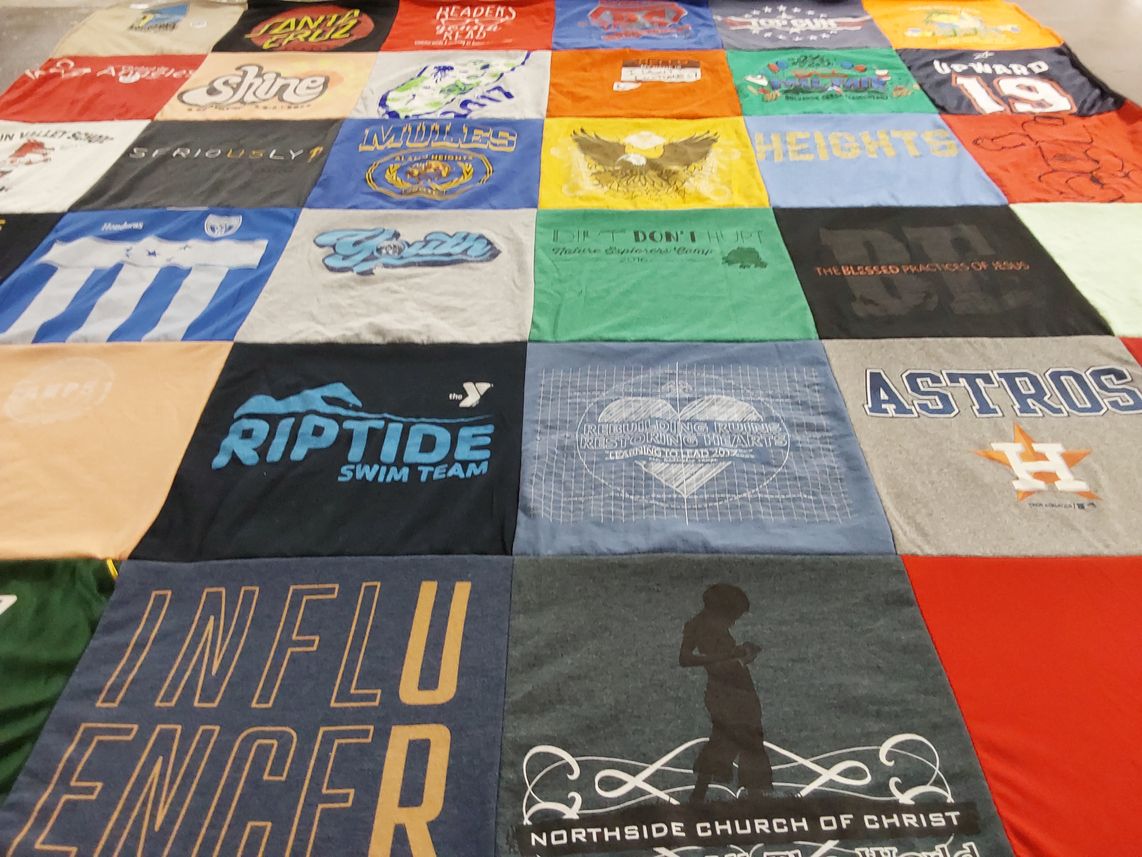 T-shirt quilt featuring houston astros by Meredith from TX