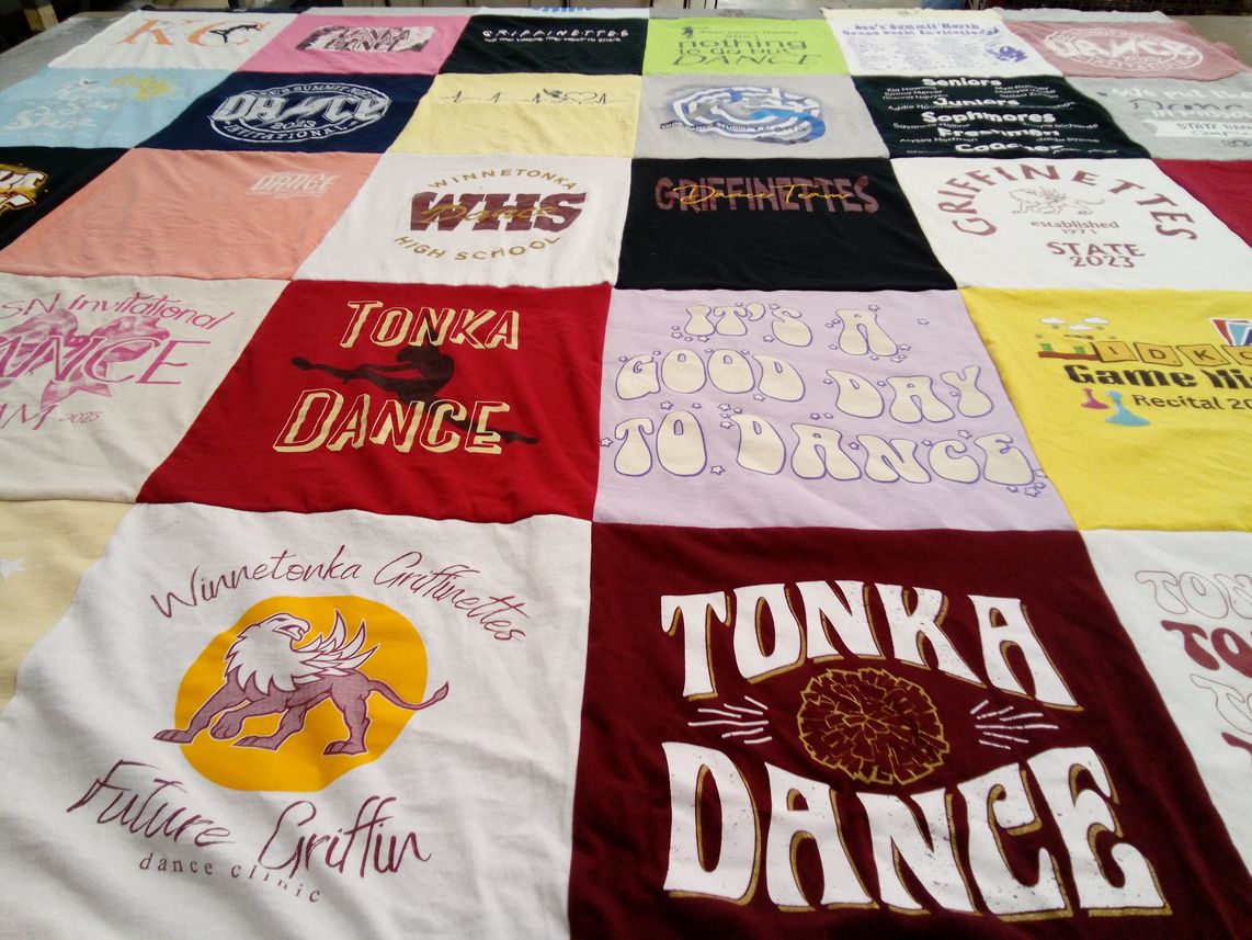 T-shirt quilt featuring winnetonka griffinette by Amy from MO