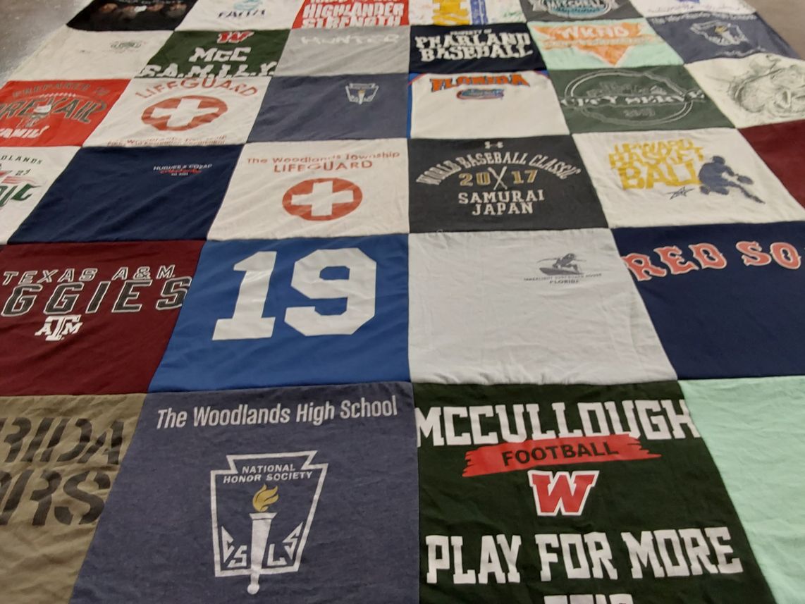 T-shirt quilt featuring texas a&m university, the woodlands high school by cheri from TX