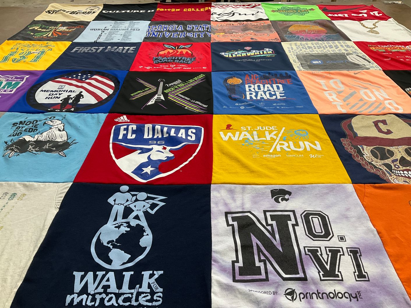 T-shirt quilt featuring fc dallas by Colleen from MI