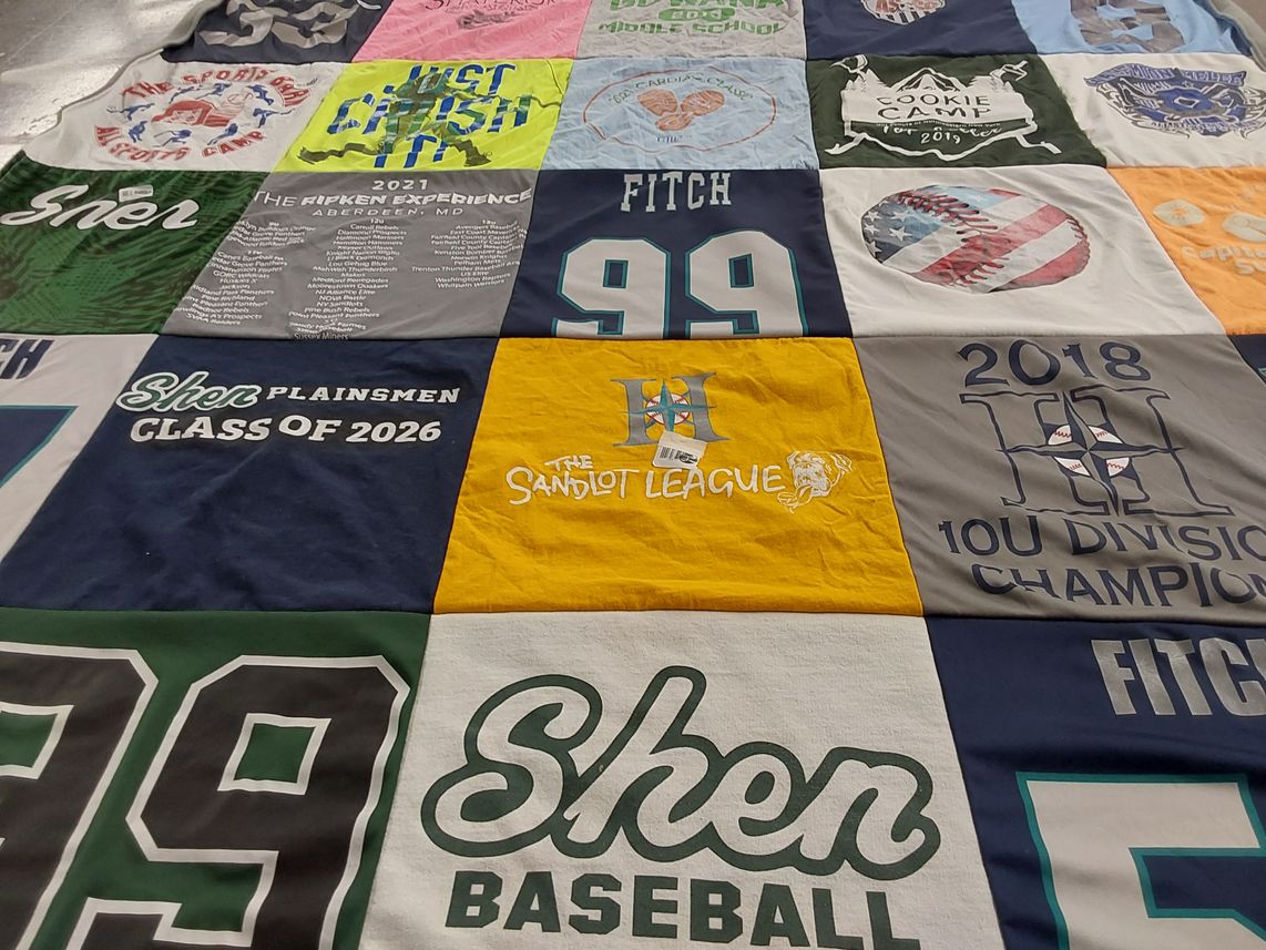 T-shirt quilt from shenendehowa high school by sharon from NY