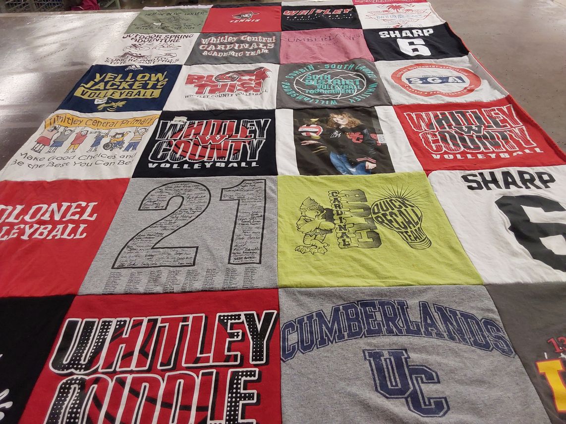 T-shirt quilt featuring whitley county volleyball, whitley central volleyball by Tania from KY