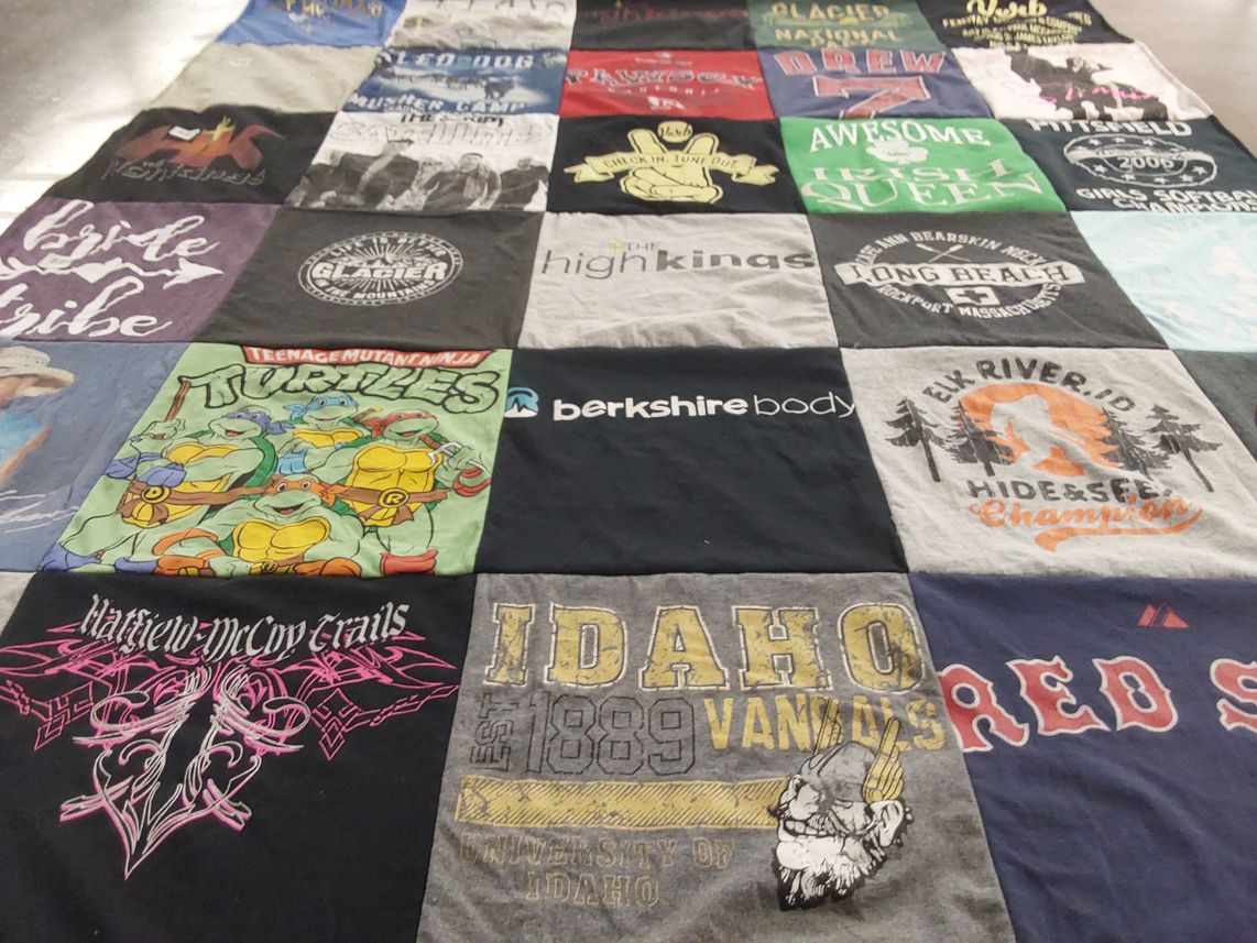 T-shirt quilt featuring idaho vandals by Margaret from MA