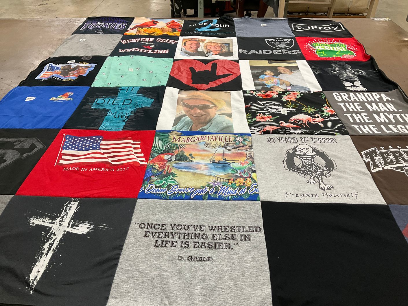 T-shirt quilt featuring raiders by Cheryl from CO