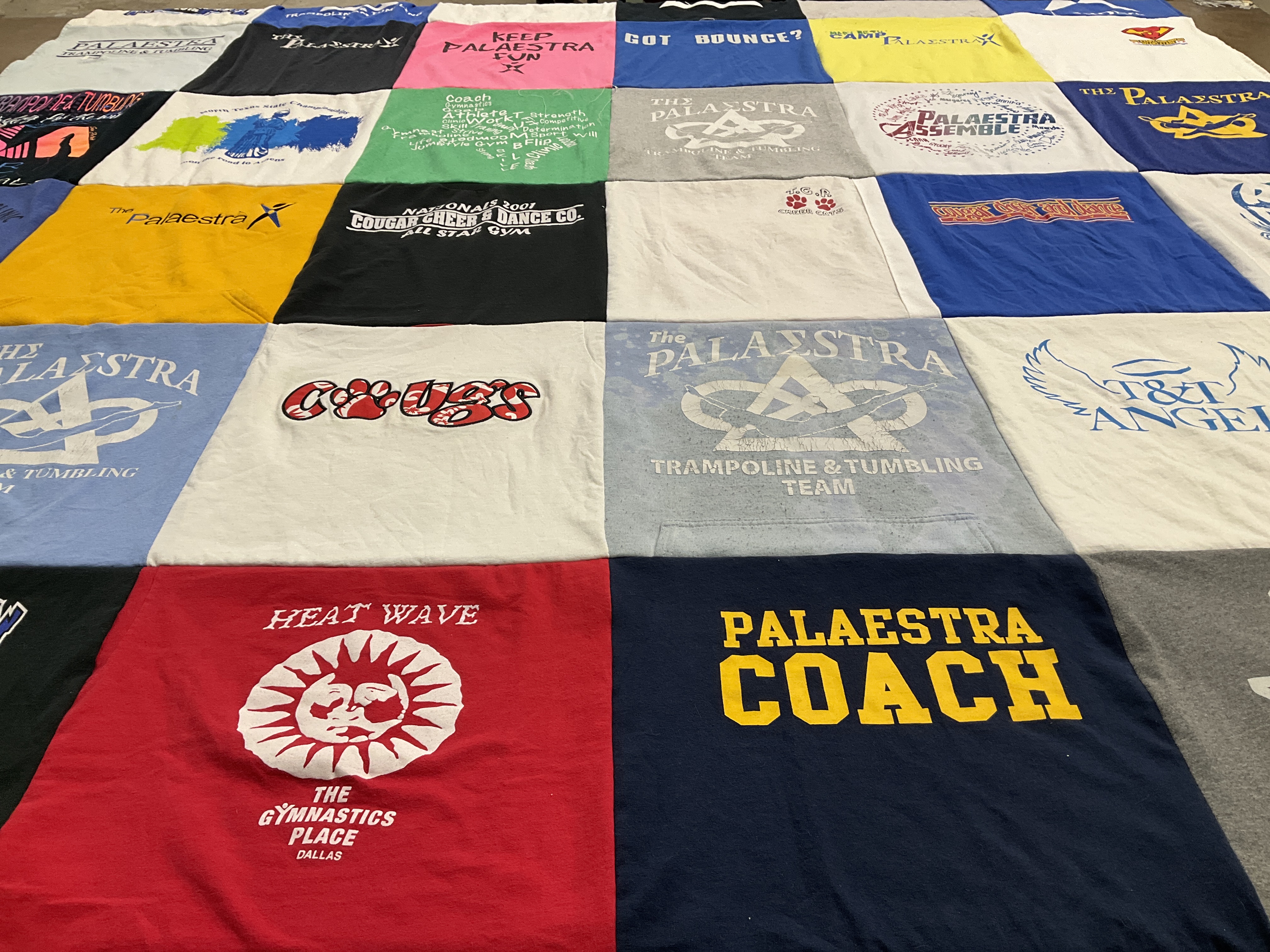 T-shirt quilt from north texas, the palastra by Mary Beth from TX