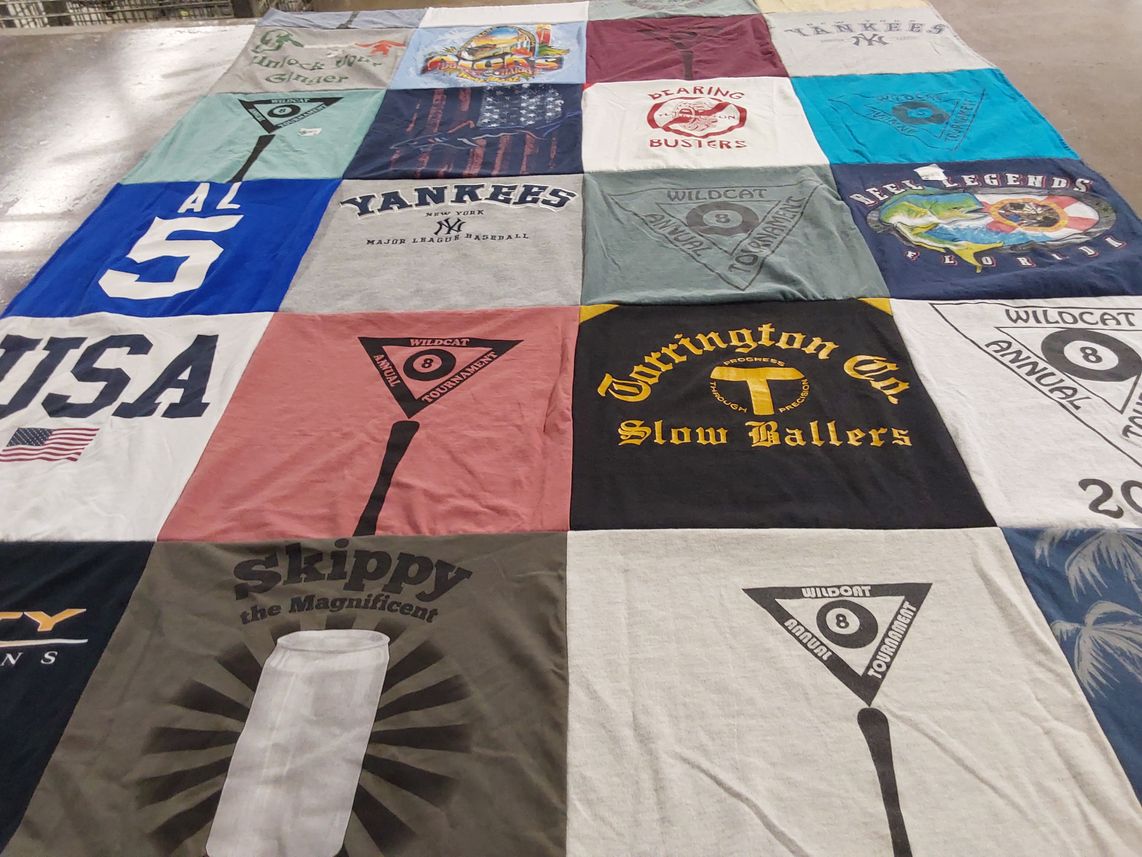 T-shirt quilt with baseball, tournaments themes by Albert from FL