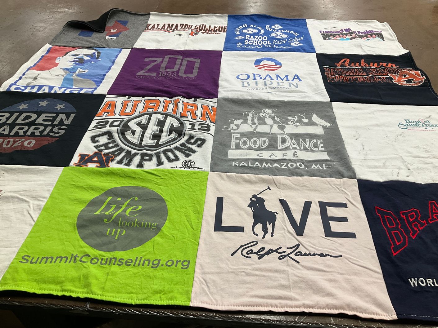 T-shirt quilt featuring auburn university by KIMBERLY from GA