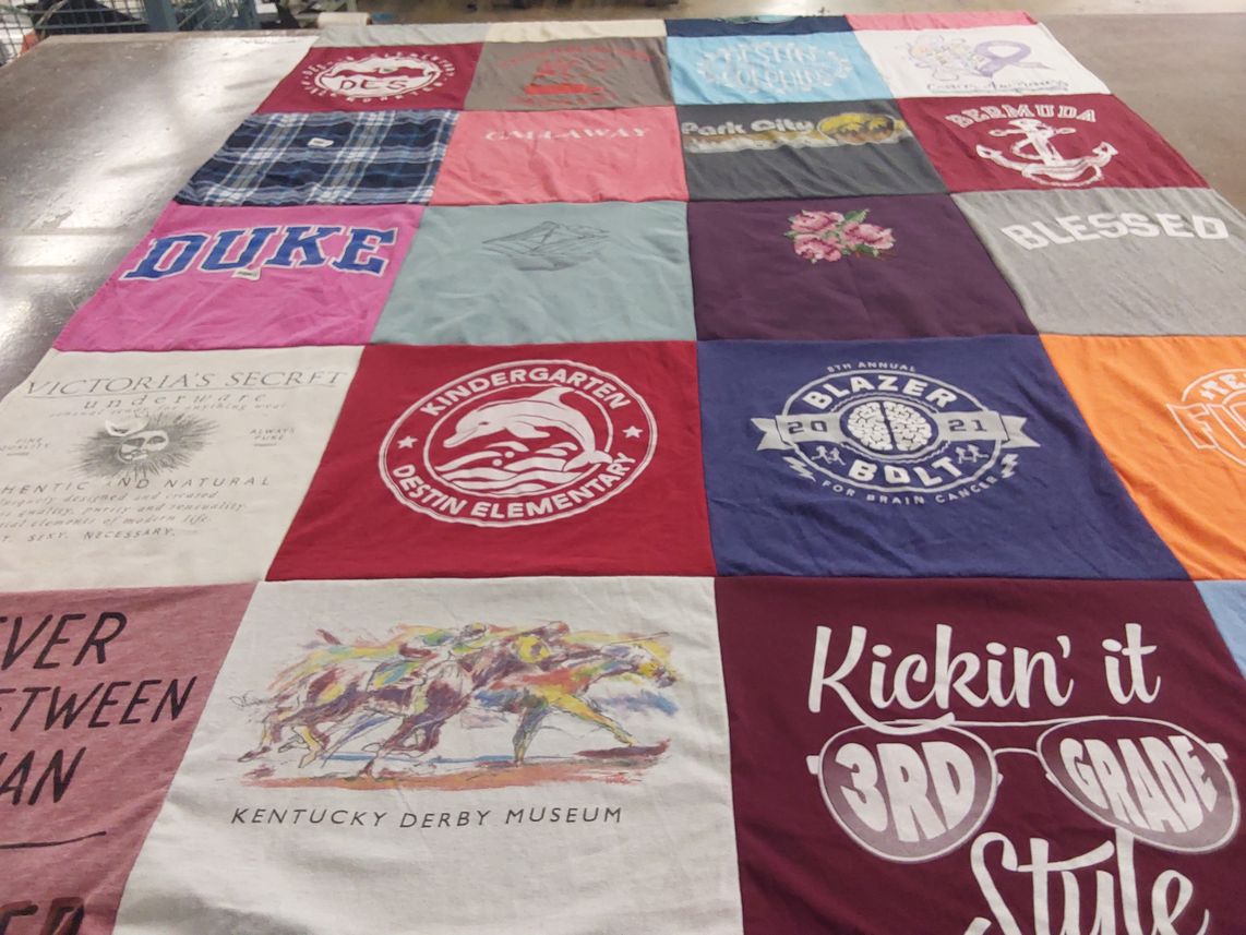 T-shirt quilt featuring blazer bowl by Linda from TN