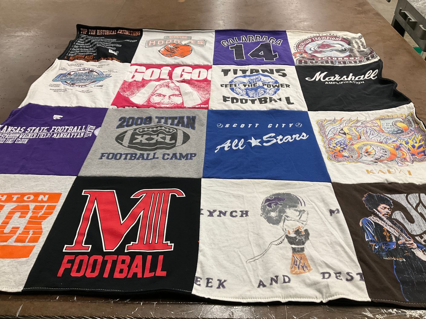 T-shirt quilt featuring michigan university, scott city all stars  by Kathryn from KS