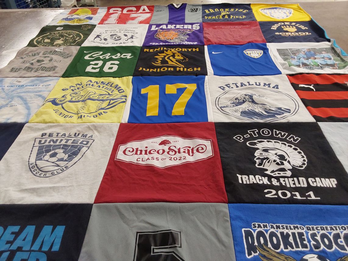 T-shirt quilt featuring petaluma united soccer club by Linda from CA