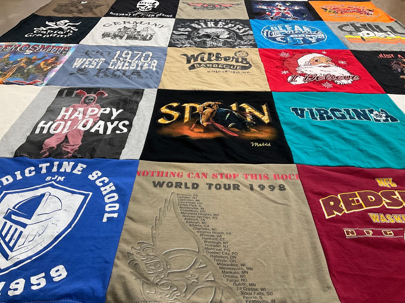 T-shirt quilt featuring washington redskins by Haley from MD