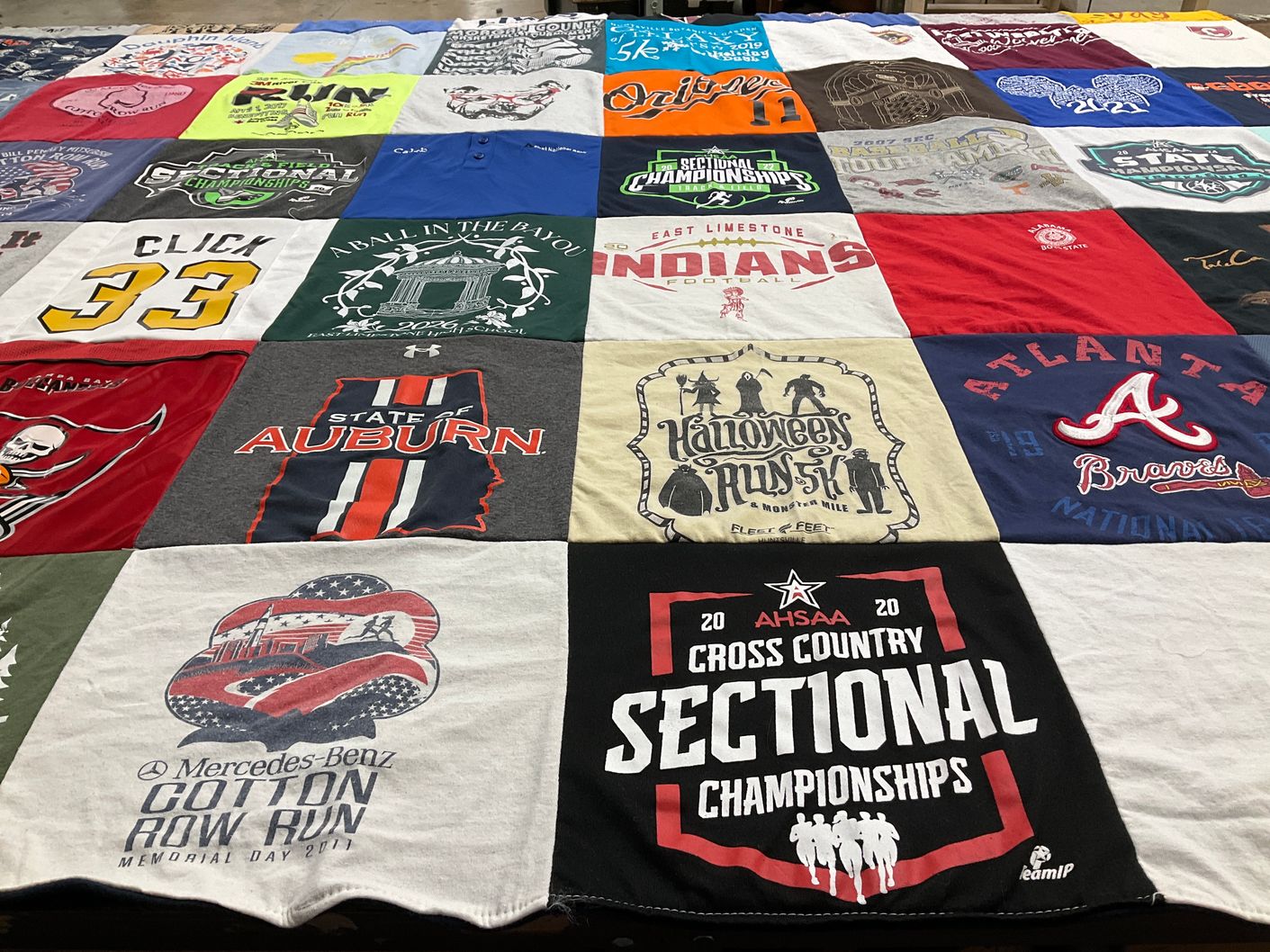 T-shirt quilt featuring atlanta braves by Abigail from AL