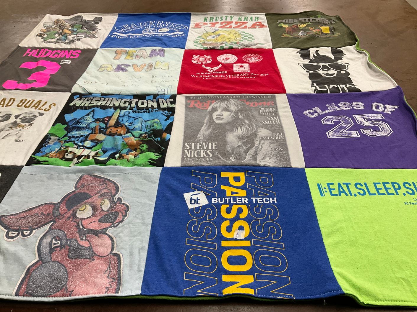 T-shirt quilt from butler technical college by TRACY from OH
